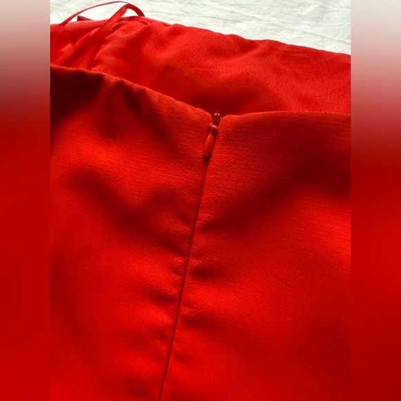 Adelyn Rae Red Rozina Woven Strapless Bow Top - Picture 9 of 11